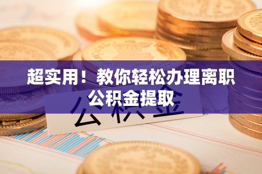 亭湖超实用！教你轻松办理离职公积金提取